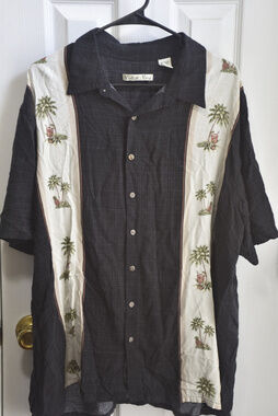 Batik Bay Hawaiian Shirt Palm Tree Print Rayon 2XB LSC149